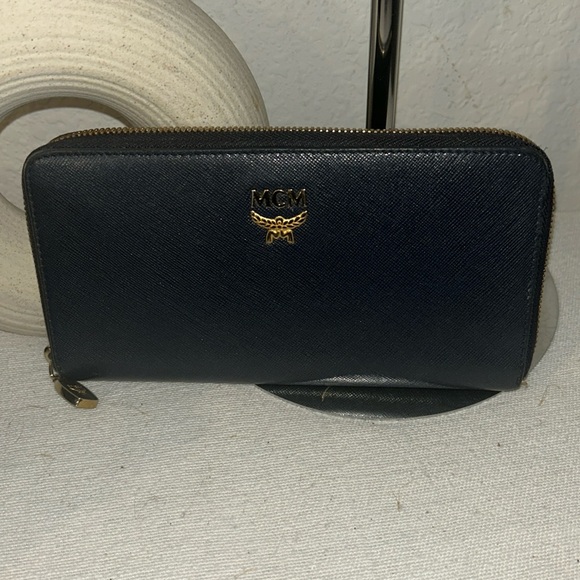 MCM Long zippy navy blue wallet - Picture 1 of 15